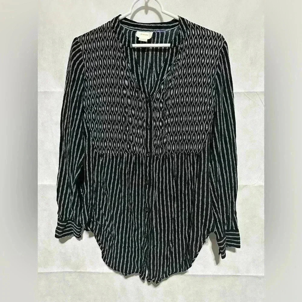 Maeve Anthropologie Calia Button Down Top Women’s Size 4 Boho Bohemian Shirt